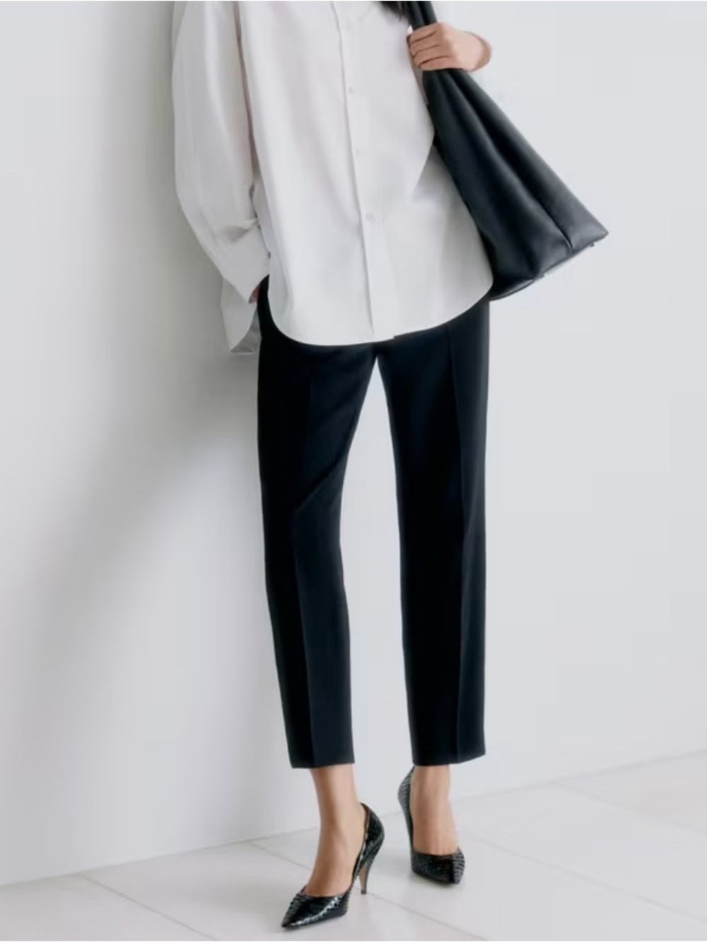 Theory Treeca Slim Crop Straight-Leg Ankle Pants